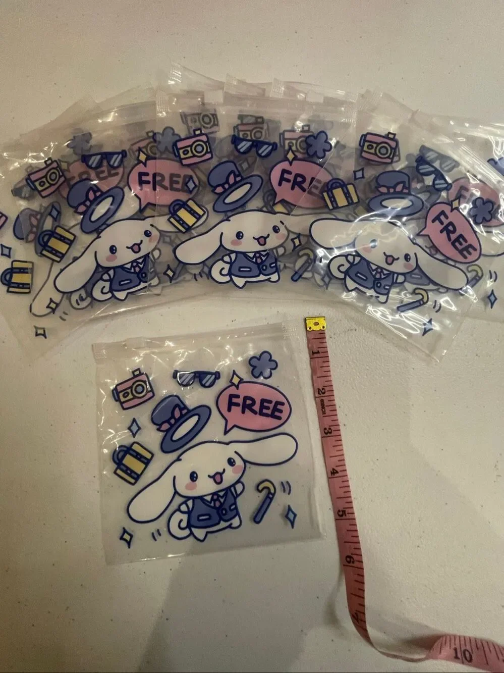 Sanrio Cinnamoroll Fancy Zip Bags 12 Pack 5” Clear Resealable Bags